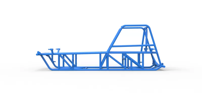 Frame of Vintage Dirt Modified stock car Version 2 Scale 1:25 - Model preview 6