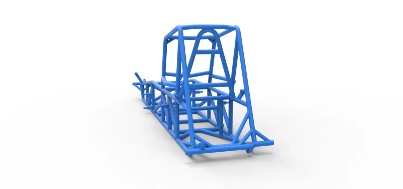 Frame of Vintage Dirt Modified stock car Scale 1:25 - Model preview 10