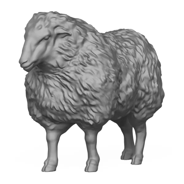 Standing Sheep 3D Print Model - Model preview 4