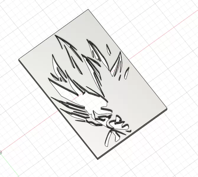 Silhouette Vegeta - Dragon Ball Wall Art - Model preview 1