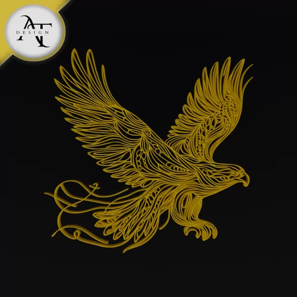 Eagle - Line Art - 2D Wall Art Decor - Model preview 1