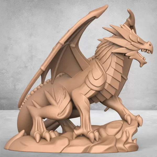 Medieval Dragon Statue - Model preview 4