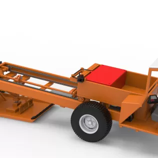 Garden Tractor pulling sled Scale 1:25 - Model thumbnail 12