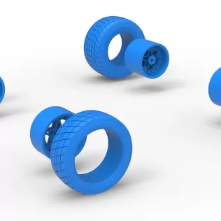 Wheel Set of New Zealand Minisprint Scale 1:25 - Model thumbnail 9