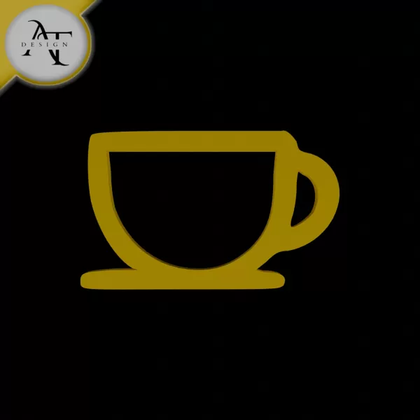 Simple Coffee Cup Symbol - 2D Art - Model preview 1