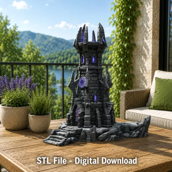 Shadowspire Arcane Tower STL File for 3D Print - Model preview 1