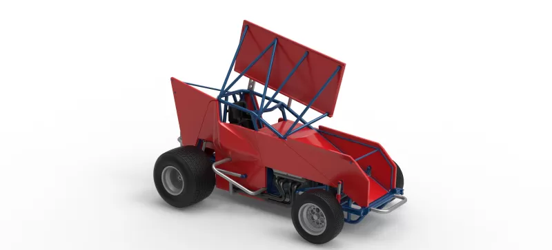 Winged Sprint car Version 2 Scale 1:25 - Model preview 24