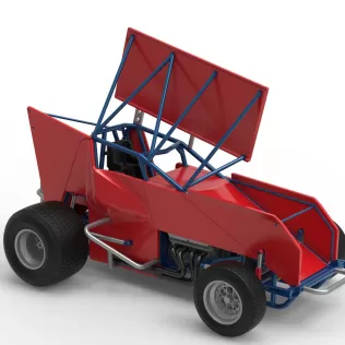 Winged Sprint car Version 2 Scale 1:25 - Model thumbnail 24