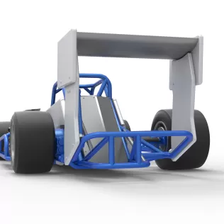 Supermodified front engine race car V4 Scale 1:25 - Model thumbnail 15