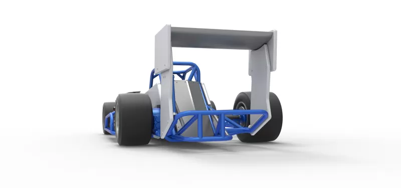 Supermodified front engine race car V4 Scale 1:25 - Model preview 15