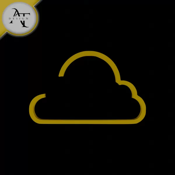 Simple Cloud Symbol - 2D Art - Model preview 1