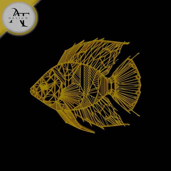 Fish - Geometric - 2D Wall Art Decor - Model preview 1