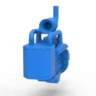 Engine of Pro Stock Pulling Tractor Scale 1:25 - Model thumbnail 4