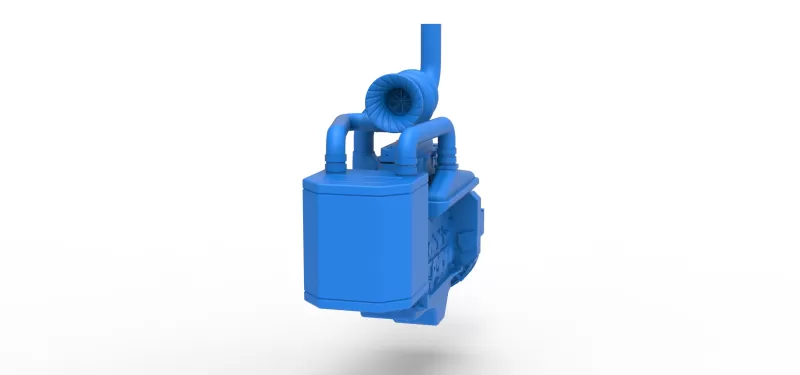 Engine of Pro Stock Pulling Tractor Scale 1:25 - Model preview 4
