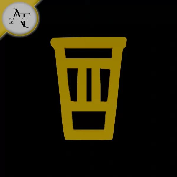 Simple Coffee Cup Symbol - 2D Art - Model preview 1