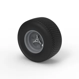 Rear wheel of Vintage Champ car Scale 1:25 - Model thumbnail 7