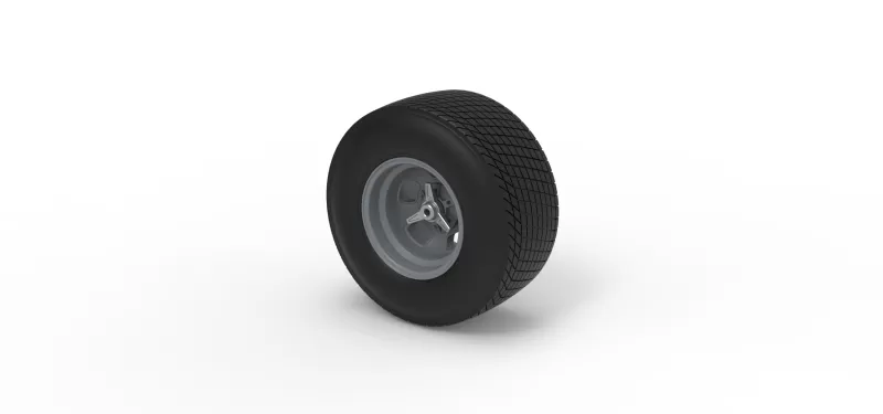 Rear wheel of Vintage Champ car Scale 1:25 - Model preview 7