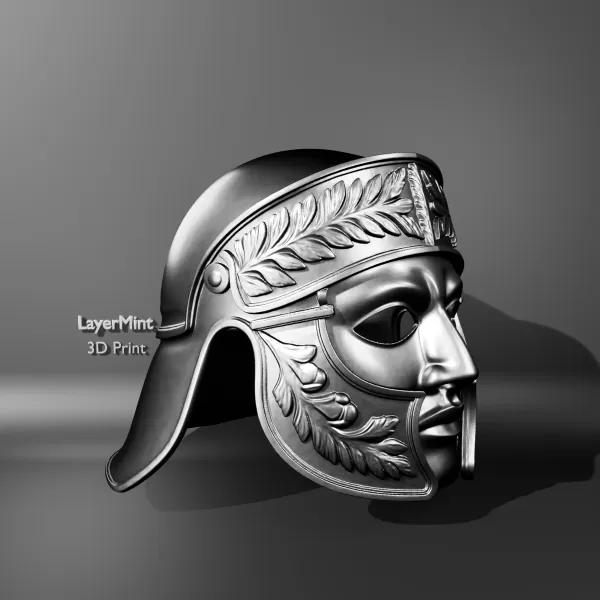 Roman Laurel Face Mask Helmet - Model preview 2
