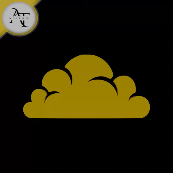 Simple Cloud Symbol - 2D Art - Model preview 1