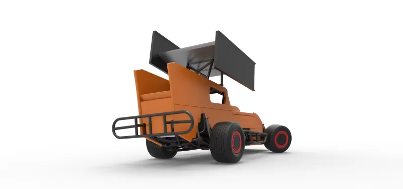 Southern Wing Modified Stock car while turning Scale 1:25 - Model preview 19