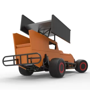 Southern Wing Modified Stock car while turning Scale 1:25 - Model thumbnail 19