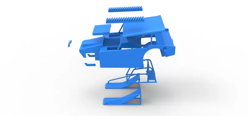 Shell of Vintage Dirt Modified stock car Version 6 Scale 1:25 - Model preview 22