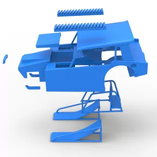 Shell of Vintage Dirt Modified stock car Version 6 Scale 1:25 - Model thumbnail 22