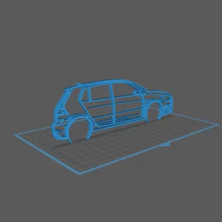 Volkswagen - Golf 7.5 R Wall Art - Model thumbnail 1