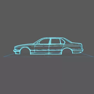 BMW - E32 1987 Wall Art