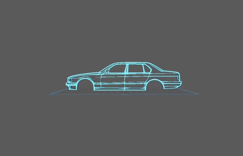 BMW - E32 1987 Wall Art - Model preview 1