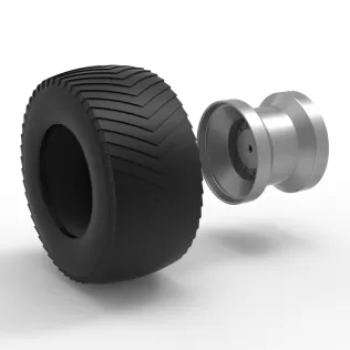 Rear wheel from Pulling tractor 3 Scale 1:25 - Model thumbnail 10