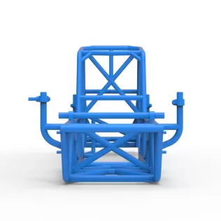 Frame of Vintage Dirt Modified stock car Version 5 Scale 1:25 - Model thumbnail 5