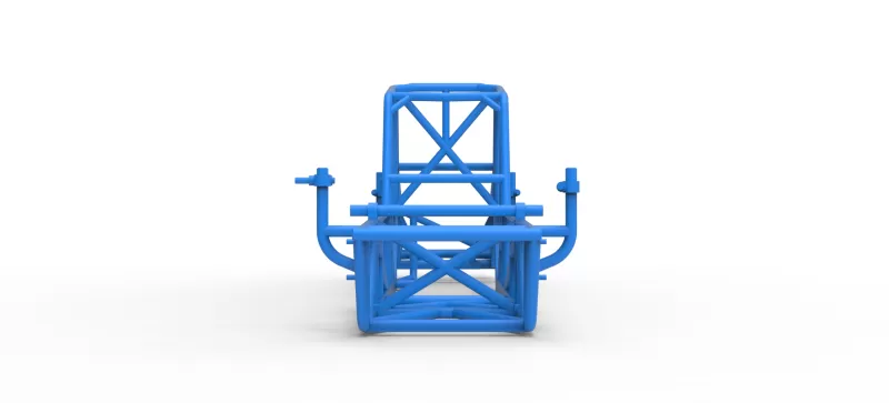 Frame of Vintage Dirt Modified stock car Version 5 Scale 1:25 - Model preview 5