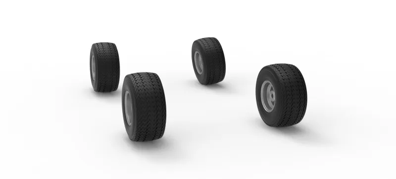 Wheel Set of BriSCA Micro Formula 2 Stock Car Scale 1:16 - Model preview 8