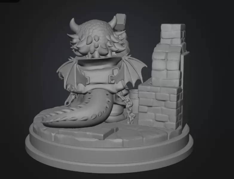 Blacksmith Dragon STL File for 3D Print - Model preview 10