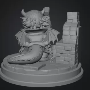 Blacksmith Dragon STL File for 3D Print - Model thumbnail 10