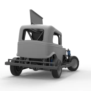 New Zealand Ministock car while turning Scale 1:25 - Model thumbnail 19