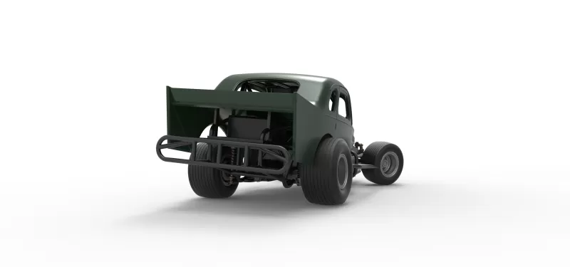 Vintage Dirt Modified stock car while turning Scale 1:25 - Model preview 19