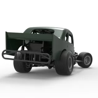 Vintage Dirt Modified stock car while turning Scale 1:25 - Model thumbnail 19