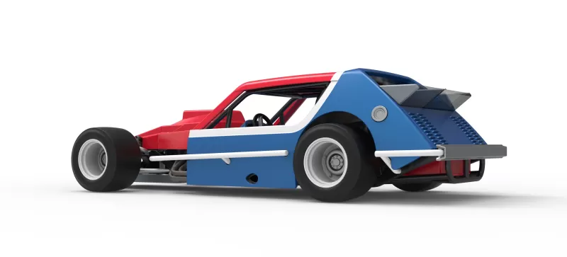 Vintage Asphalt Modified stock car V10 Scale 1:25 - Model preview 13