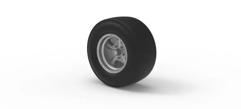 Rear wheel of vintage dragster Version 4 Scale 1:25 - Model preview 7