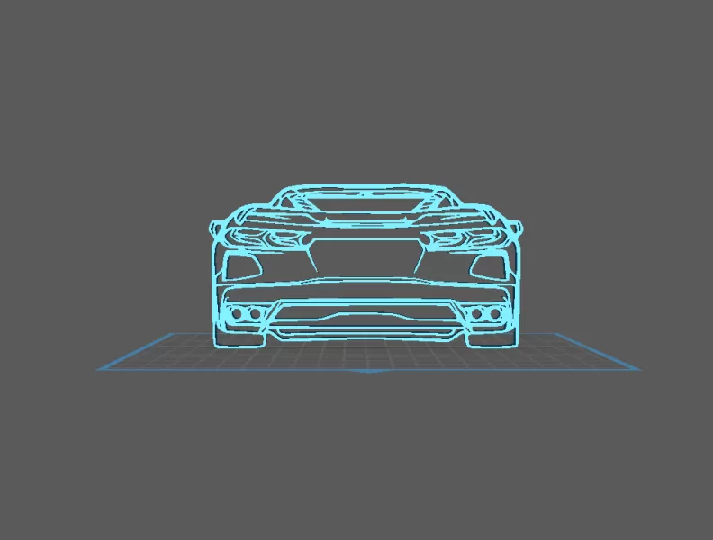 Chevrolet - Corvette C8 Wall Art - Model preview 1