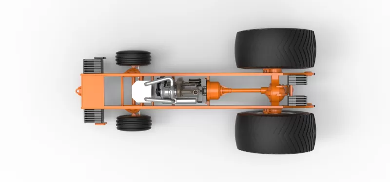 Pro Stock Pulling Tractor Base Version 2 Scale 1:25 - Model preview 9