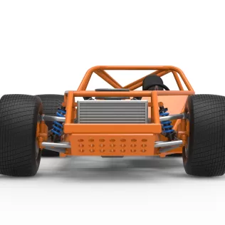 Vintage Dirt late model Race car Base Version 4 Scale 1:25 - Model thumbnail 6