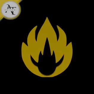 Simple Flame Symbol - 2D Art