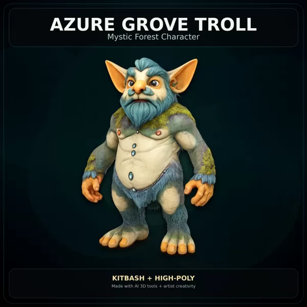 Mystic Forest Creatures – Fantasy 3D Character Pack - Model preview 4