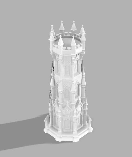 Gothic Candle Tower – Sentinel - Model preview 2