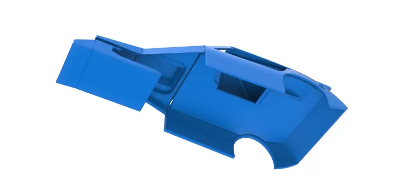 Shell of Vintage Asphalt Modified stock car V8 Scale 1:25 - Model preview 3