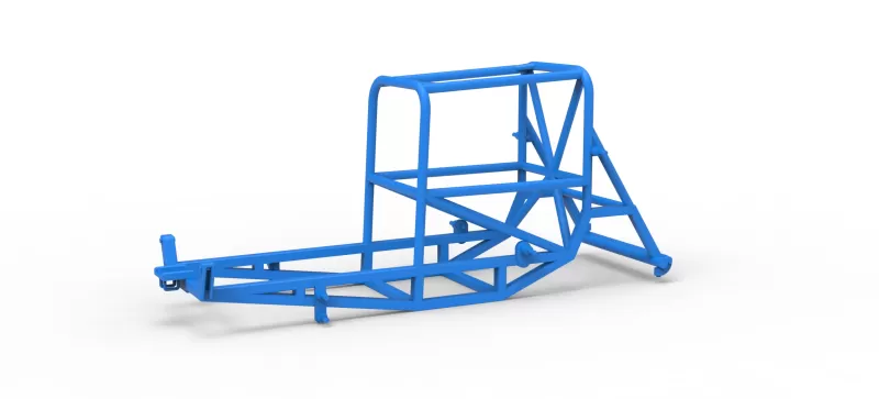 Frame of Vintage Supermodified stock car Version 4 Scale 1:25 - Model preview 1
