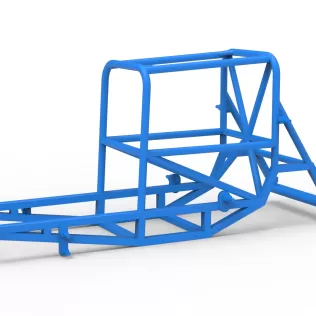 Frame of Vintage Supermodified stock car Version 4 Scale 1:25